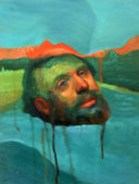 Giorgio Pignotti, Cefaloforo (Sant'Emidio). Olio su tavola, 150x110 cm, 2018