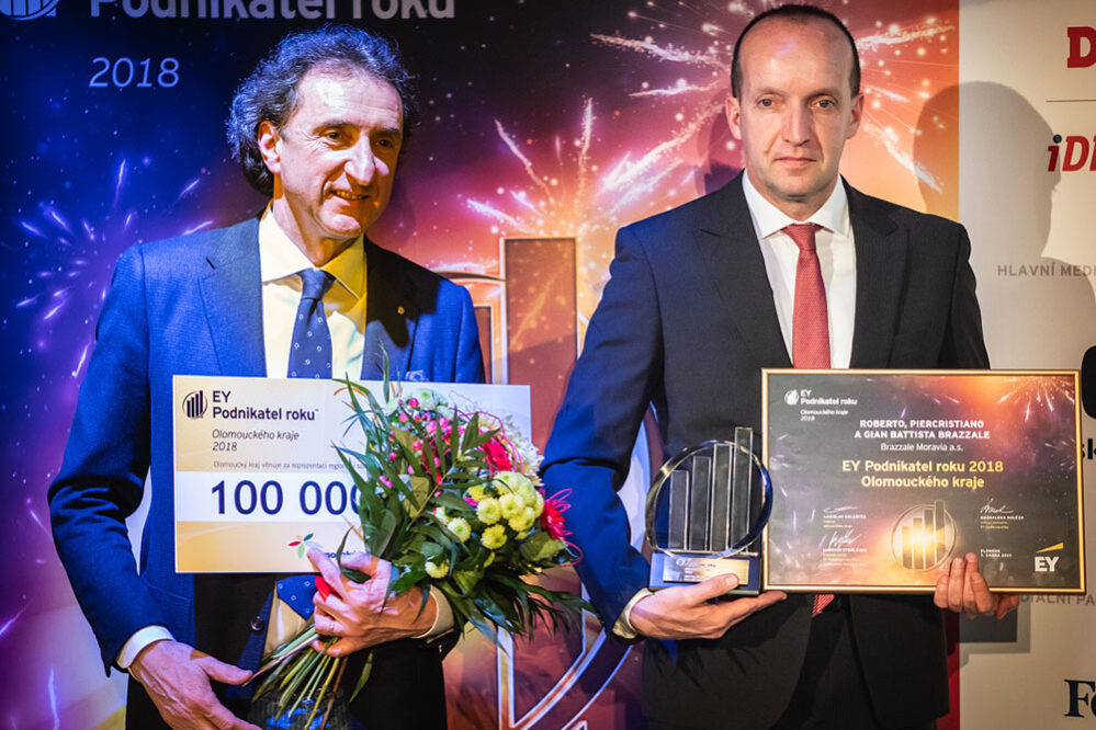 Roberto, Piercristiano e Gian Battista Brazzale eletti Imprenditori dell’Anno 2018 a Olomouc