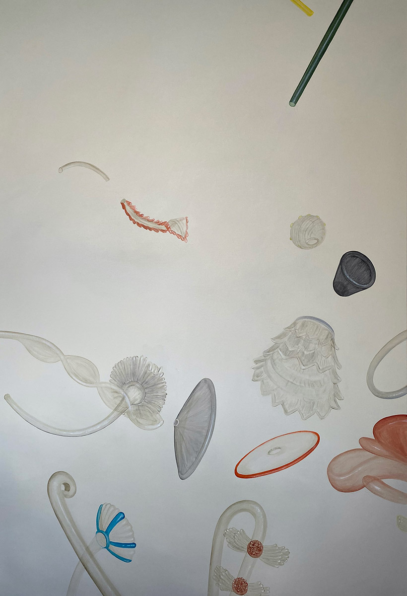 Air. Marta Sforni (Milano 1966), olio su lino, 200x140 cm, 2021