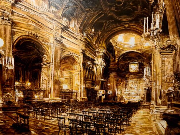 Tommaso Ottieri, Gesù C. Olio su tavola, 80x120 cm, 2022