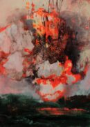 Angela D'Ospina, Atopos. Olio su carta, 67x48 cm, 2023