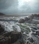 Massimiliano Alioto, Lontano da tutto (3). Olio su tela, 70x80 cm, 2023