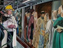 Adriano Annino, Natura [Piero della Francesca]. Olio su tela, 82x106 cm, 2024.